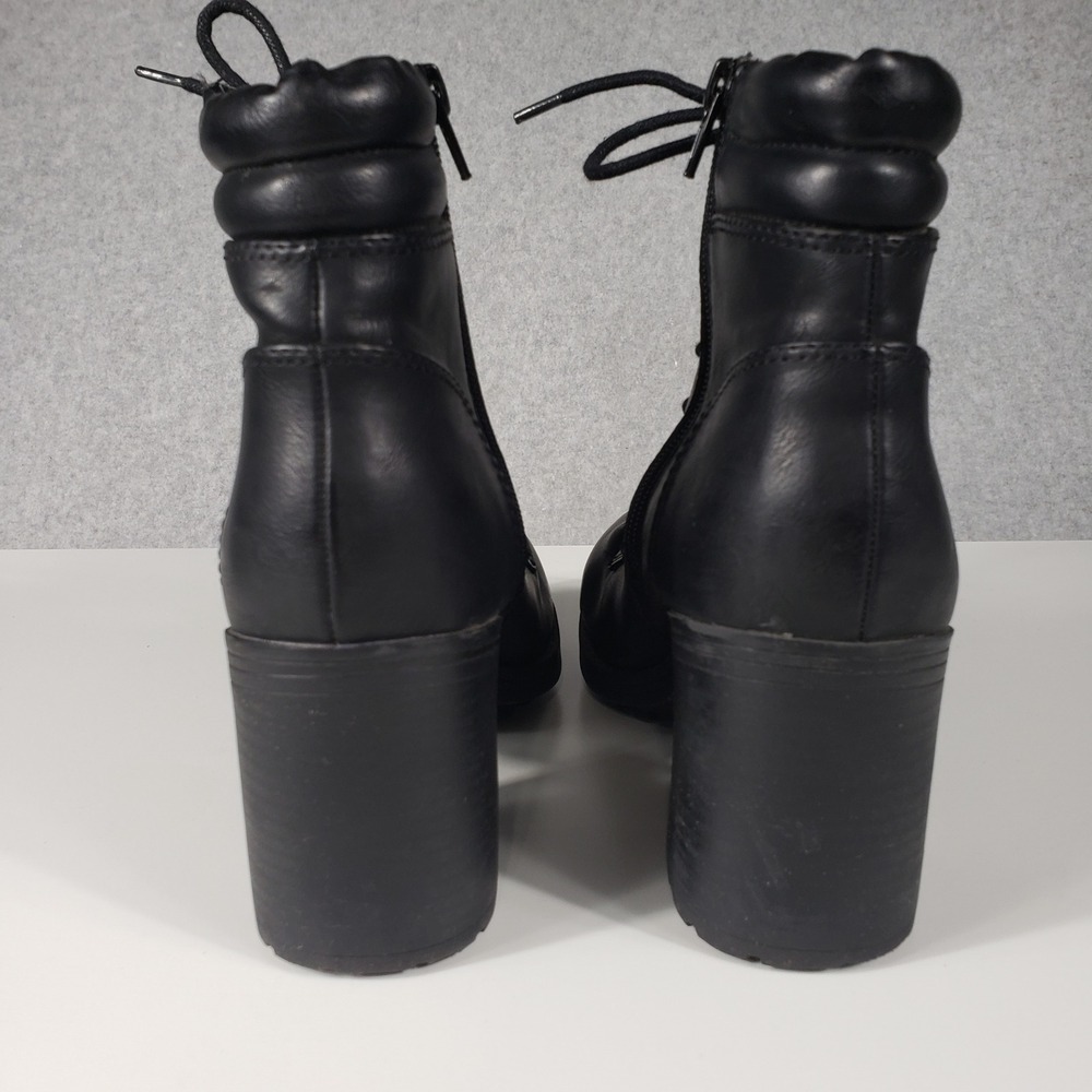 Esmeralda Womens Combat‎ Boots Size 8.5 Black Chunky Lug Sole Lace Up Moto Goth - Picture 12 of 14